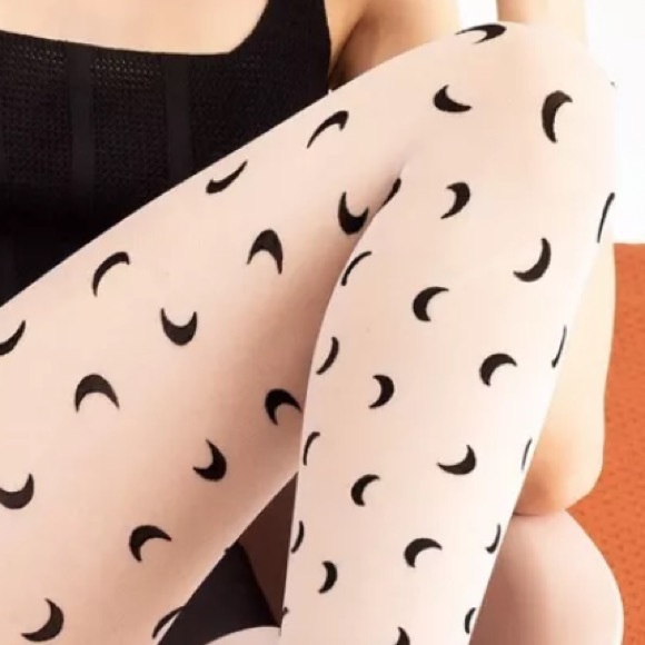Amazon.com: LECHERY Black Moon Pantyhose Tights, Small  Pantyhose gypsy black moon white galaxy space stockings lingerie tights gothic